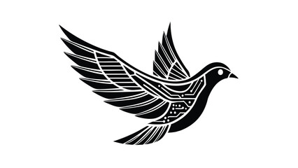 Abstract Bird Logo template.Creative Dove Logotype business technology concept symbol