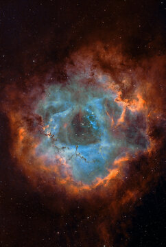 Rosette Nebula and Satellite Cluster (NGC 2244)