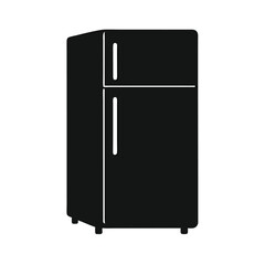retro refrigerator isolated on white