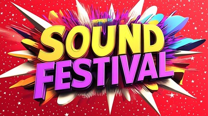 Vibrant graphic design for a sound festival.