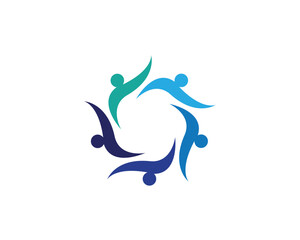 community group team work and adoption  logo and symbols