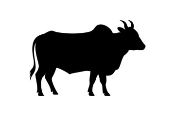 Zebu cattle silhouette vector illustration design