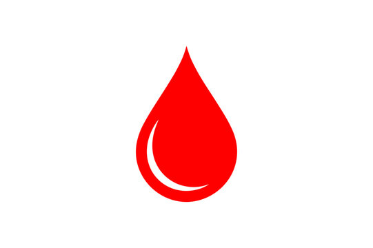 Red blood drop vector illustration and design art