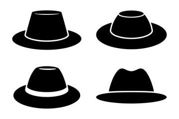 Collection of stylish hats fashion accessory design
