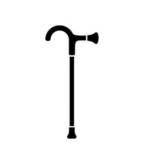 Black walking cane mobility aid support assistance