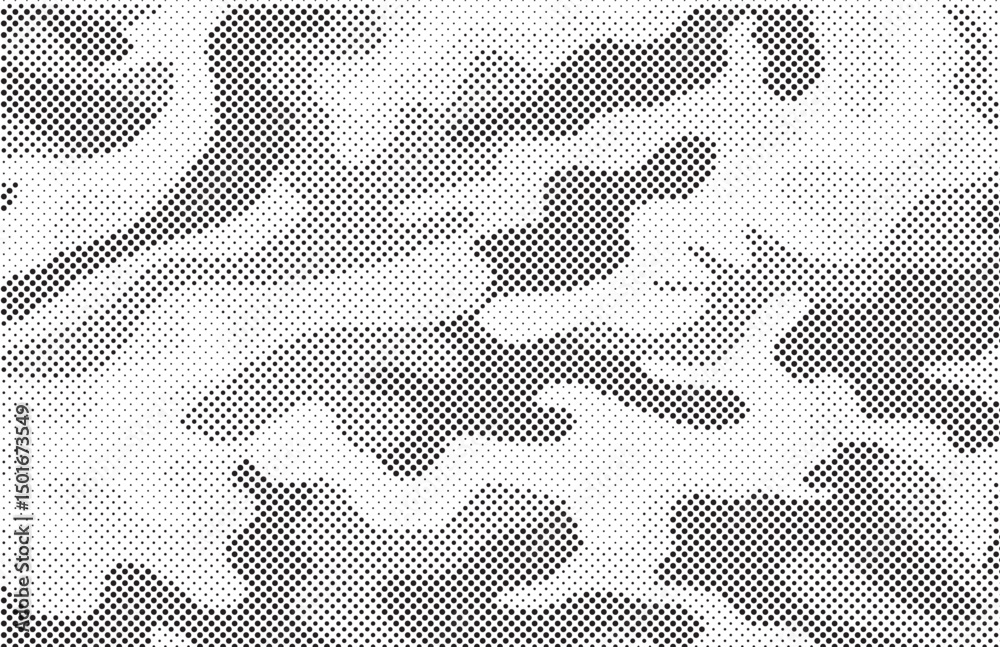 Fototapete abstract halftone camouflage military texture background soldier repeated seamless pattern. dotted c