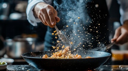 Culinary Artistry: Shrimp and Corn Stir-Fry in Motion