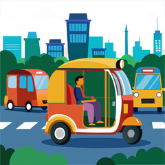 Fototapeta premium vector illustration of school bus