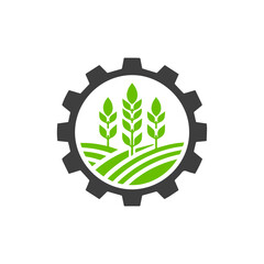 Modern agriculture technology logo.