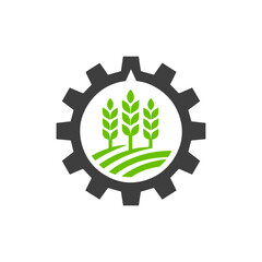 Modern agriculture technology logo.