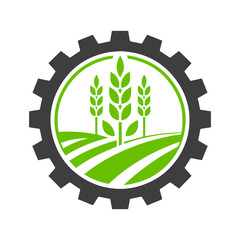Modern agriculture technology logo.