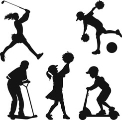 Kids Sports Silhouettes