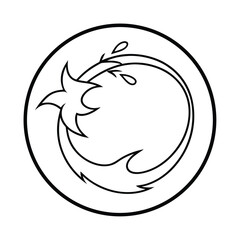 vector illustration of a face