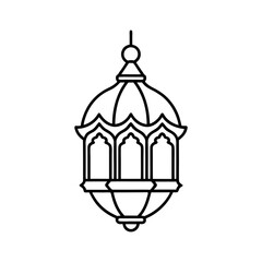 Ornate hanging lantern islamic design ramadan decoration