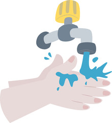 Washing Hands Procedure Illustrations