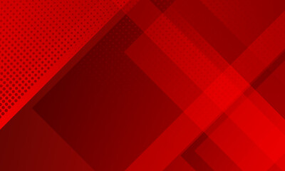 Red abstract background with shape and dot pattern. Modern trendy design in vector Illustration