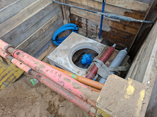 Construction site of a water measuring point