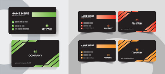 Modern Clean Business Card Templates for Corporate Use. Elegant and creative business card template for professionals.