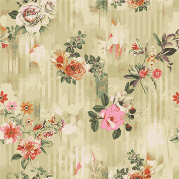seamless flower allover pattern design print