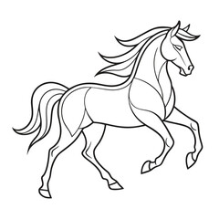 Horse Line Art Vector 