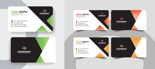 Modern and Clean Corporate Business Card Templates for Corporate Use. Elegant and creative business card template for professionals.