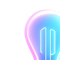 Obraz premium Colorful light bulb transparent background