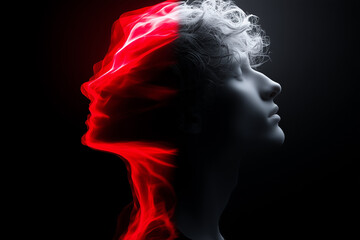  Split Identity Expressed in Red Light and Shadow