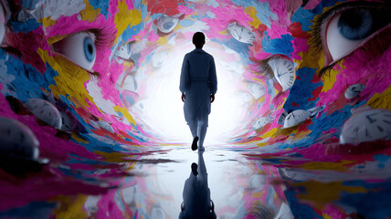  Walking Through a Surreal Mindscape of Time and Observation