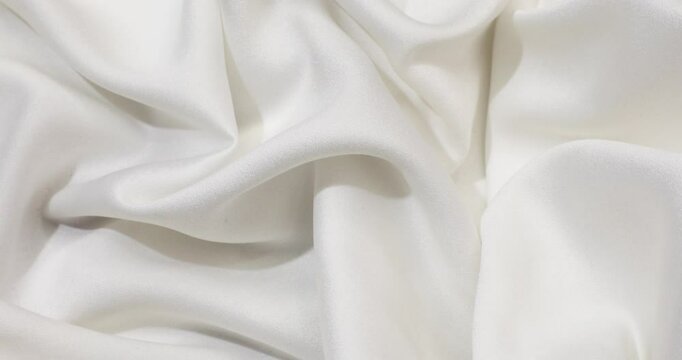 AI Generated illustration closeup of clean, soft white fabric with folds