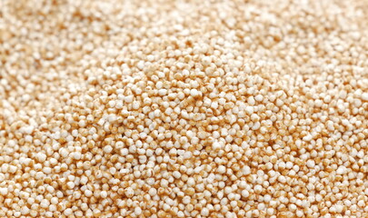 Amaranth pops, gluten-free popped grains background 