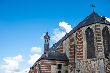 The Saint Gertrude church in the village center of Zandvliet , Berendrecht, Antwerp, Belgium