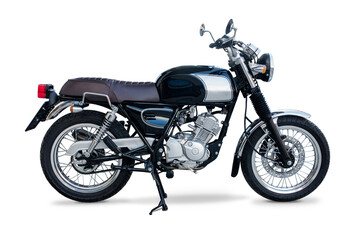 Retro motorcycle isolated on transparent background. PNG 