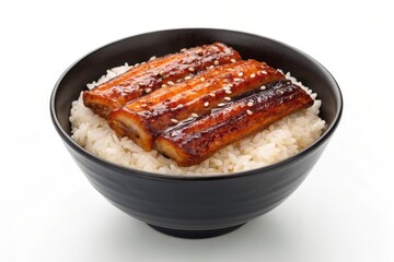 Savoring grilled eel delight unagi don bowl experience japanese cuisine closeup view culinary heaven