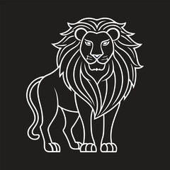 Lion Line Art Vector