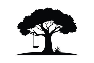 vector tree silhouette