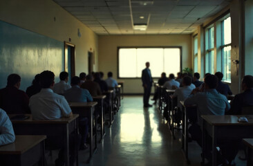 a school class with students