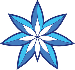 Star jasmine flower vector illustration on transparent background.