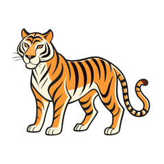 Naklejka premium Tiger Line Art Vector 