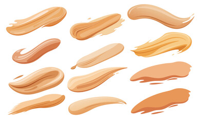 Foundation Swatches A Variety of Skin Tone Samples for Makeup