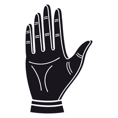 Obraz premium Hand icon vector black on white background. hand icon. Adobe Illustrator Artwork
