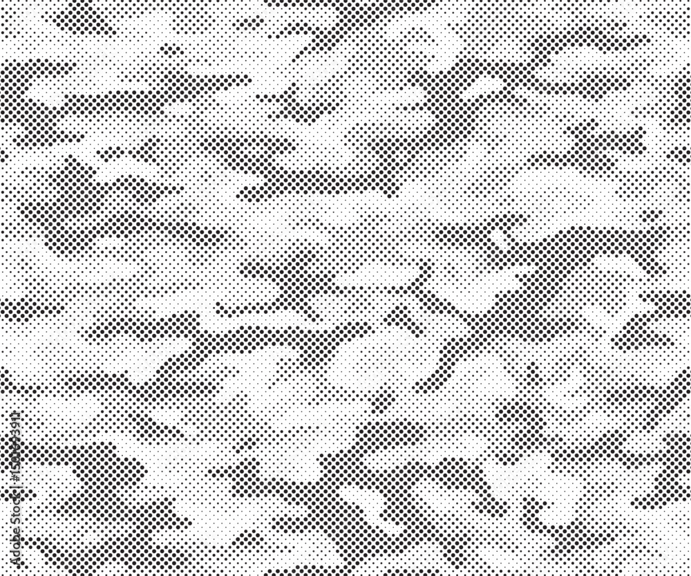 Leinwandbilder abstract halftone camouflage military texture background soldier repeated seamless pattern. dotted c