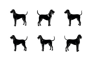 Black and Tan Coonhound Vector Art