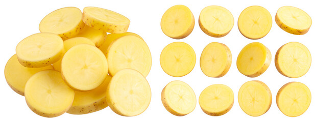 Fresh Sliced Potato with Skin  transparent background PNG