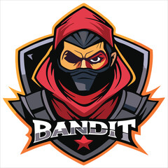 Gaming character mascot logo design for team esport gaming vector