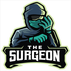 Gaming character mascot logo design for team esport gaming vector