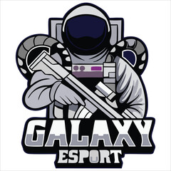 Gaming character mascot logo design for team esport gaming vector