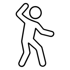 Icon man dancer on white background vector
Vector line icon profession