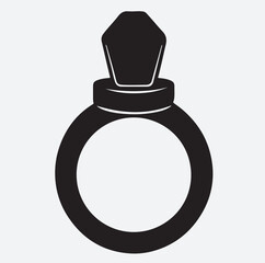 nail polish holder ring silhouette vector art illustration