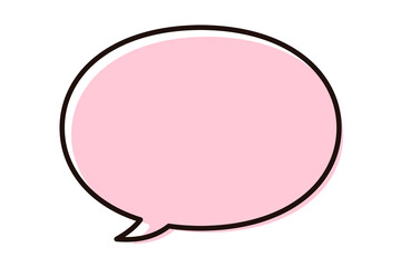 Fototapeta premium シンプルな吹き出し イラスト素材 赤