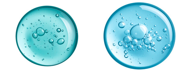 Fototapeta premium Hydrating Serum Gel with Air Bubbles Isolated on Transparent Background PNG